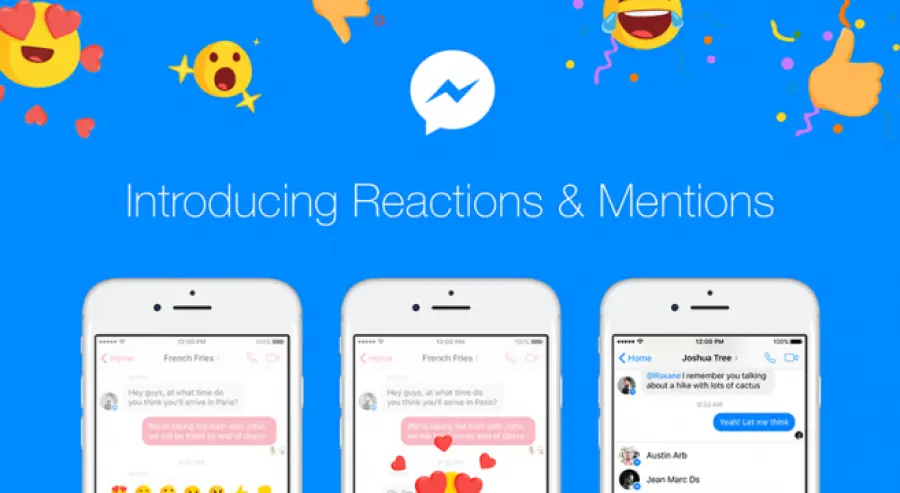 Messenger si aggiorna: come usare Mentions e Reactions nella chat Facebook