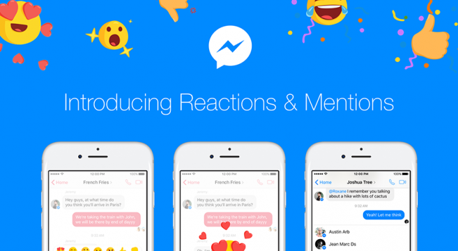 Messenger si aggiorna: come usare Mentions e Reactions nella chat Facebook
